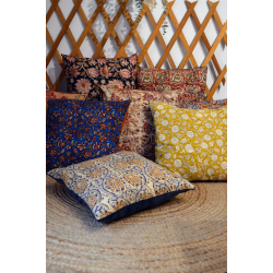 Coussin coton brodé